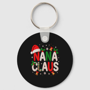 Nana Claus Santa Claus Crochet & Knitting Love Keychain