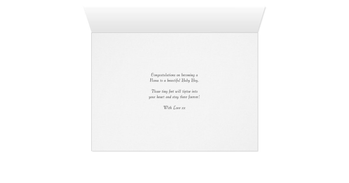 Nana Congratulations New Baby Boy Card | Zazzle