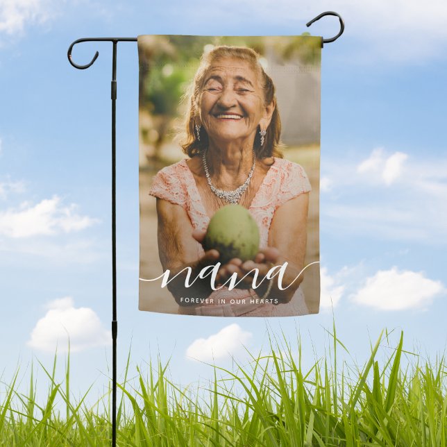 Nana Custom Photo Memorial Tribute Remembrance Garden Flag (Photo Memorial Flag)