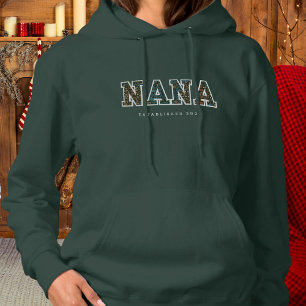 Nana customized year - dark trendy hoodie
