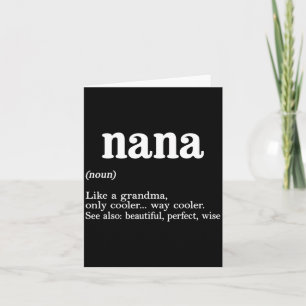 Nana Definition Funny Mom Mothers Day  Card