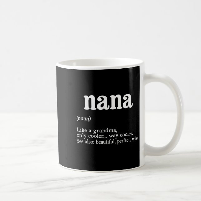 Nana Definition Funny Mom Mothers Day  Coffee Mug (Right)