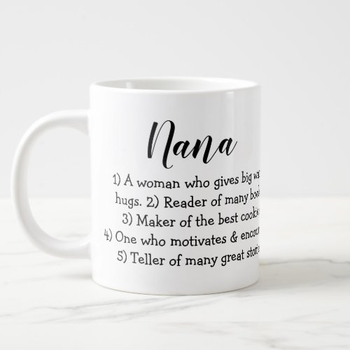 Nana descirption mug with picture