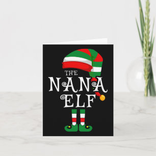 Nana Elf Family Christmas Matching Pajamas Group X Card