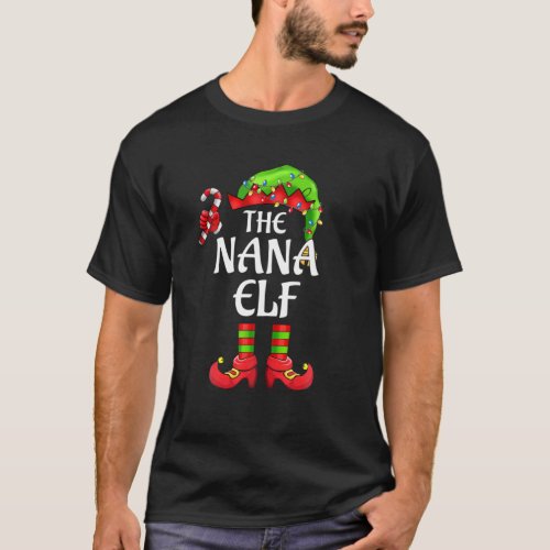 Nana Elf Matching Group Xmas Funny Family Christma T_Shirt