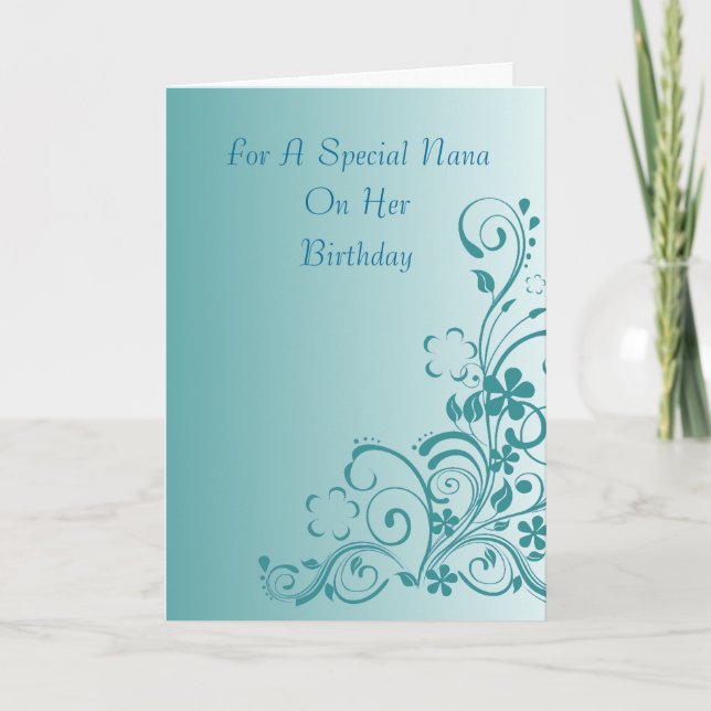 Nana Floral Birthday Card (Front)