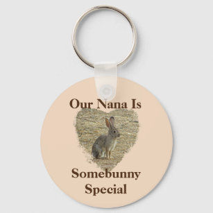 Nana From Grandchildren Animal Pun Adorable Bunny Keychain