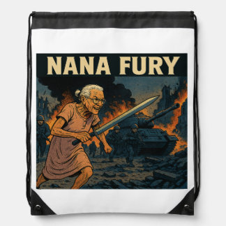 Nana Fury Drawstring Bag