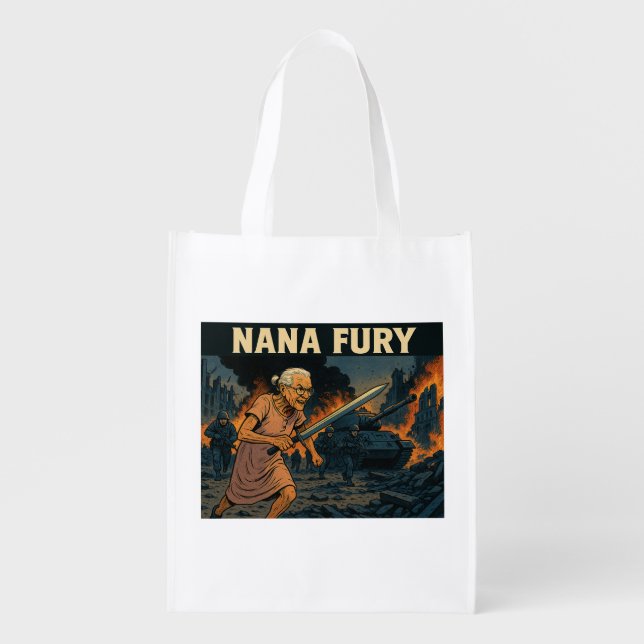 Nana Fury Grocery Bag (Front)
