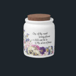 Nana gift candy jar<br><div class="desc">For all the Nanas out there, here is a beautiful saying to warm her heart. Pressed flowers and calligraphy by Simone Sheppard enhance these special warms. Perfect for any occasion.</div>