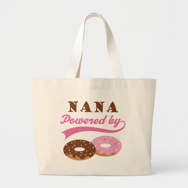 Nana Gift (Donuts) Large Tote Bag (Front)