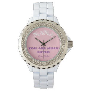 Nana Gift For Grandma Script Name Girly Cool Watch