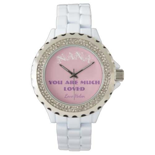 Nana Gift For Grandma Script Name Girly Cool  Watch