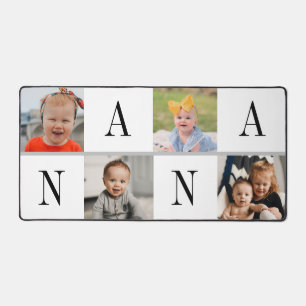 Nana Gift Modern 4 Photo Collage Desk Mat