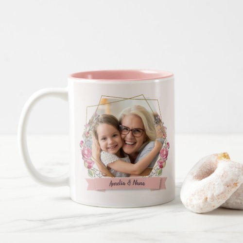 Nana Gift Mothers Day Photo Grandchild   Two_Tone Coffee Mug