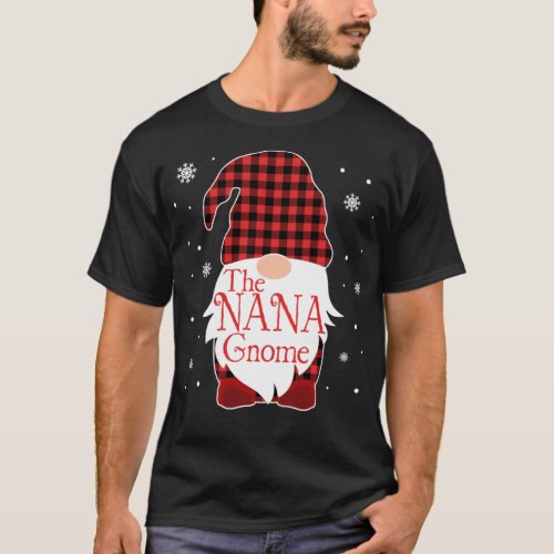 Nana Gnome Buffalo Plaid T_Shirt