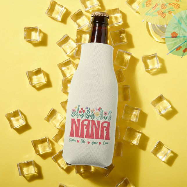 NANA GRANDMA GRANDMOTHER GRANNY -Customize it Bottle Cooler (In Situ Summer)