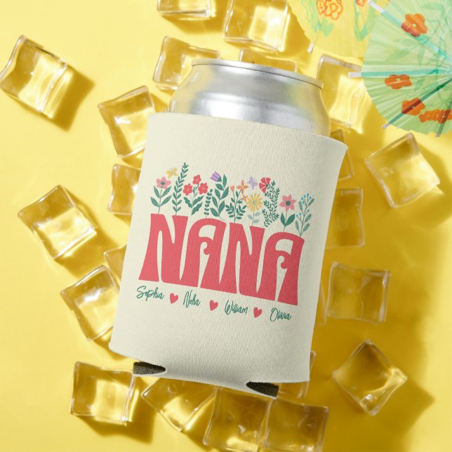 NANA GRANDMA GRANDMOTHER GRANNY -Customize it Can Cooler (In Situ Summer)