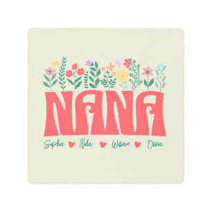 NANA GRANDMA GRANDMOTHER GRANNY -Customize it Metal Print