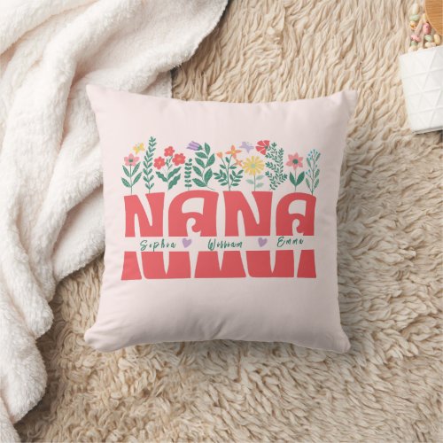 NANA GRANDMA GRANDMOTHER GRANNY _Customize it Throw Pillow