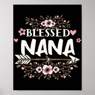 Nana Grandma Life Flower Mothers Day 2024 Womens Poster