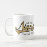 Nana Grandmom Mug "AKA Nana Since..."<br><div class="desc">Nana Grandmom Mug "AKA Nana Since... " Personalize by deleting, "AKA Nana Since 2009" and "We love you so much, Steven, Sarah, Karen, Robbie and Shana." Then choose your favorite font style, size, color and wording to personalize your mug! Create a simply simple gift by adding some goodies to the...</div>