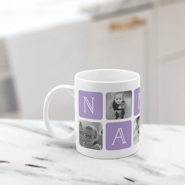 NANA Grandmother Photo Collage Mug | Violet (Creator Uploaded)