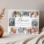 Nana Grateful for Every Moment Photo Collage Plaque<br><div class="desc">Capture cherished memories and honor your incredible Nana with our personalized "Grateful for Every Moment" photo collage nana plaque. Customize this stunning photo plaque keepsake with 8 of your favorite photos, beautifully showcasing 4 in full color and 4 in timeless black and white. Features "Nana" heart script type and "Grateful...</div>