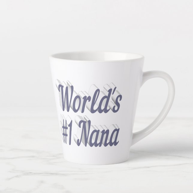 Nana gray text Mothers Day Latte Mug (Right)
