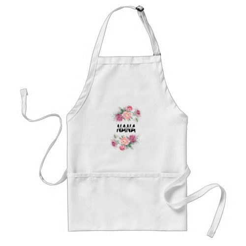 NANA Happy Mothers Day Vintage Pink Roses Apron