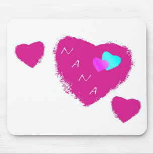 Nana Hearts Mouse Pad