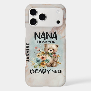 Nana I Love You Beary Much - Personalized Name iPhone 17 Pro Max Case