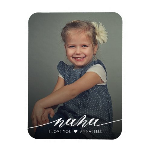 Nana I love You Elegant Photo Magnet