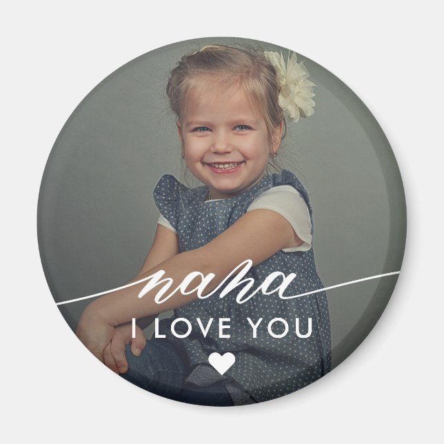 Nana I love You Elegant Photo Magnet (Front)