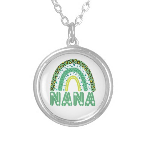 Nana Irish Grandmother St Patricks Day Grandma Silver Plated Necklace