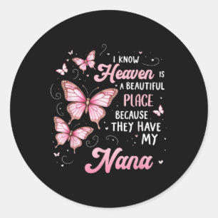 Nana Is My Guardian Angel In Heaven Memorial Day Classic Round Sticker