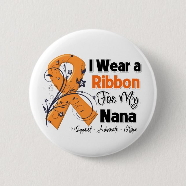Nana - Leukemia Ribbon Pinback Button (Front)