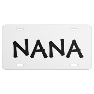 "Nana" License Plate