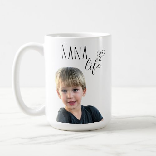 Nana Life Customize Photo Grandmother Coffee Mug