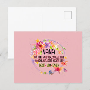 Nana Love Them Spoil Them Snuggle Them Postcard