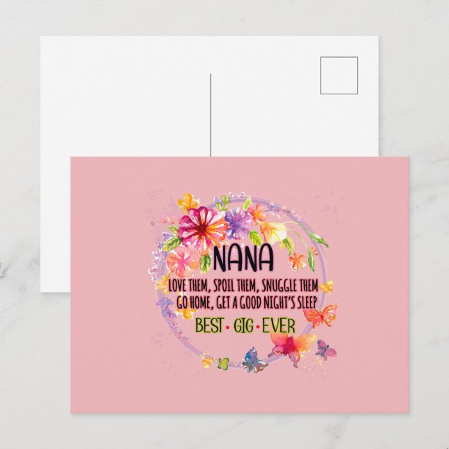 Nana Love Them Spoil Them Snuggle Them Postcard (Front/Back)