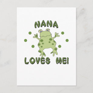 Nana Loves Me Frog Postcard