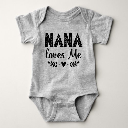 Nana Loves Me Gift for Grandkids Baby Bodysuit