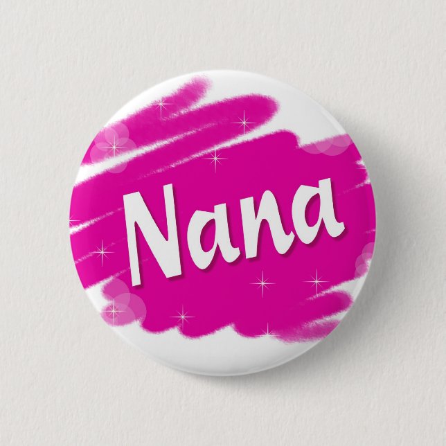 Nana Loves Pink Pinback Button (Front)