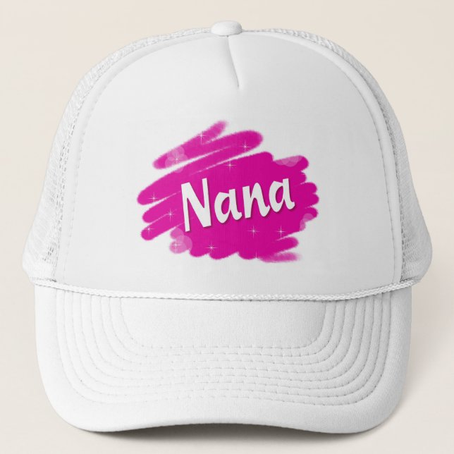 Nana Loves Pink Trucker Hat (Front)