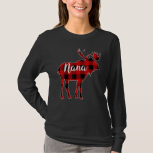 Nana Moose Red Buffalo Plaid Matching Family Chris T-Shirt