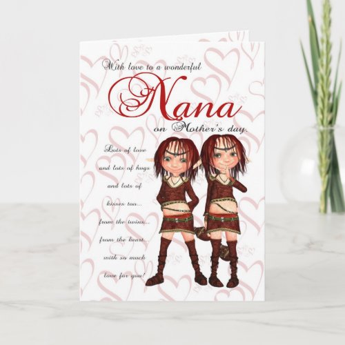 Nana Mothers Day Card From Twins