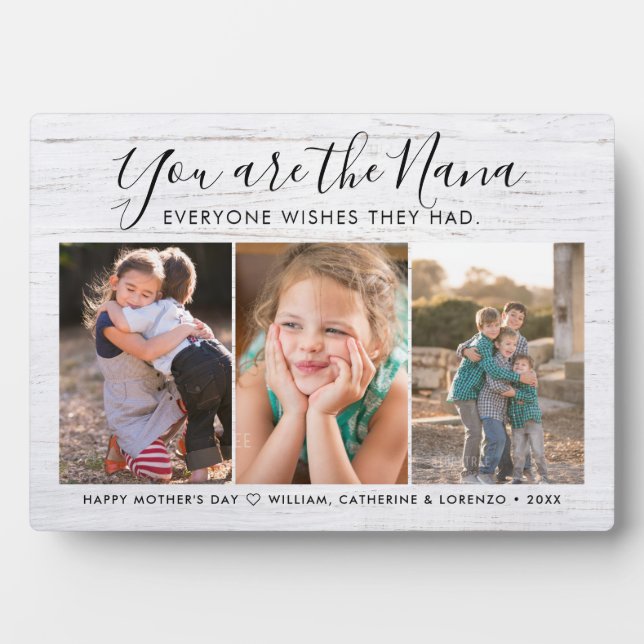 Nana Mother's Day Grandchildren Photo Collage Plaque (Front)