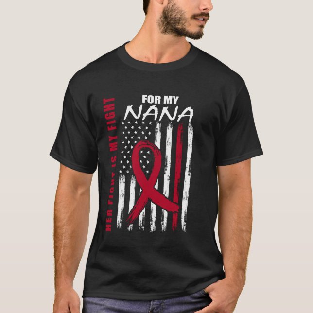 Nana Multiple Myeloma Awareness American Flag Prod T-Shirt (Front)