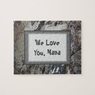 Nana Nature Photo Marbled Earth Tone Driftwood Jigsaw Puzzle